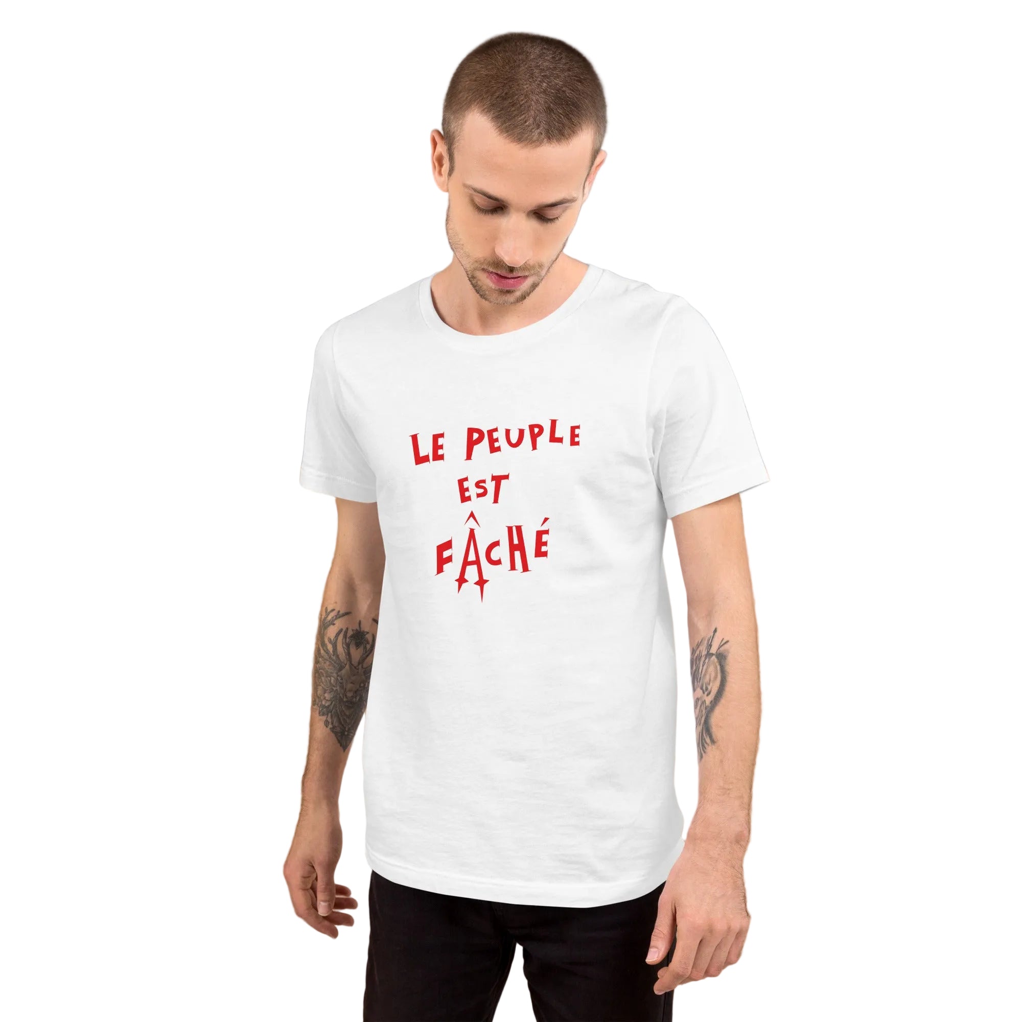 T-shirt Blanc - Le Peuple Est Faché